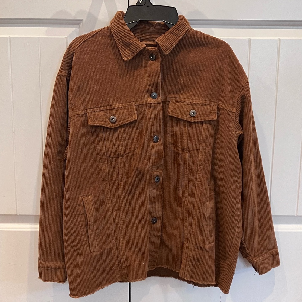 Ardene Women's Brown Oversized Corduroy Jacket